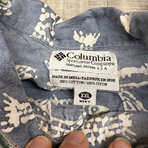✅ Mens XXL Columbia Short Sleeve Button-Up Shirt Lot Of 6 Fishing Designs Cotton - Picture 6 of 16